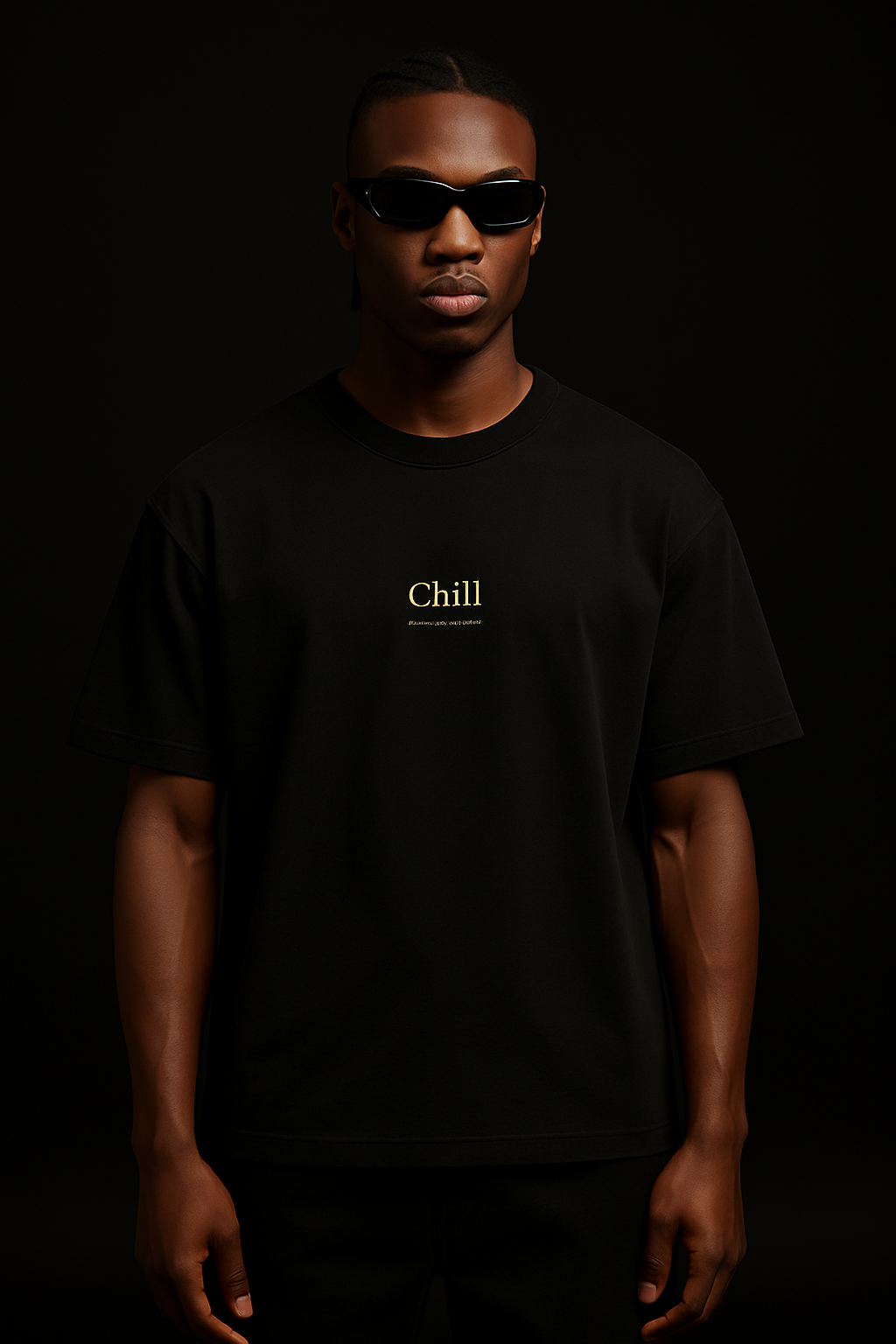 Camiseta Oversize Negra Diseño Limitado