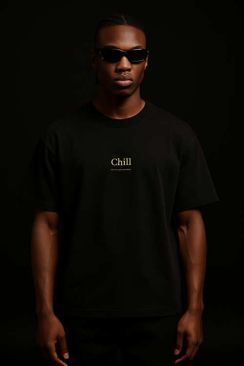 Camiseta Oversize Negra Diseño Limitado